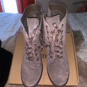 Faux suede boots